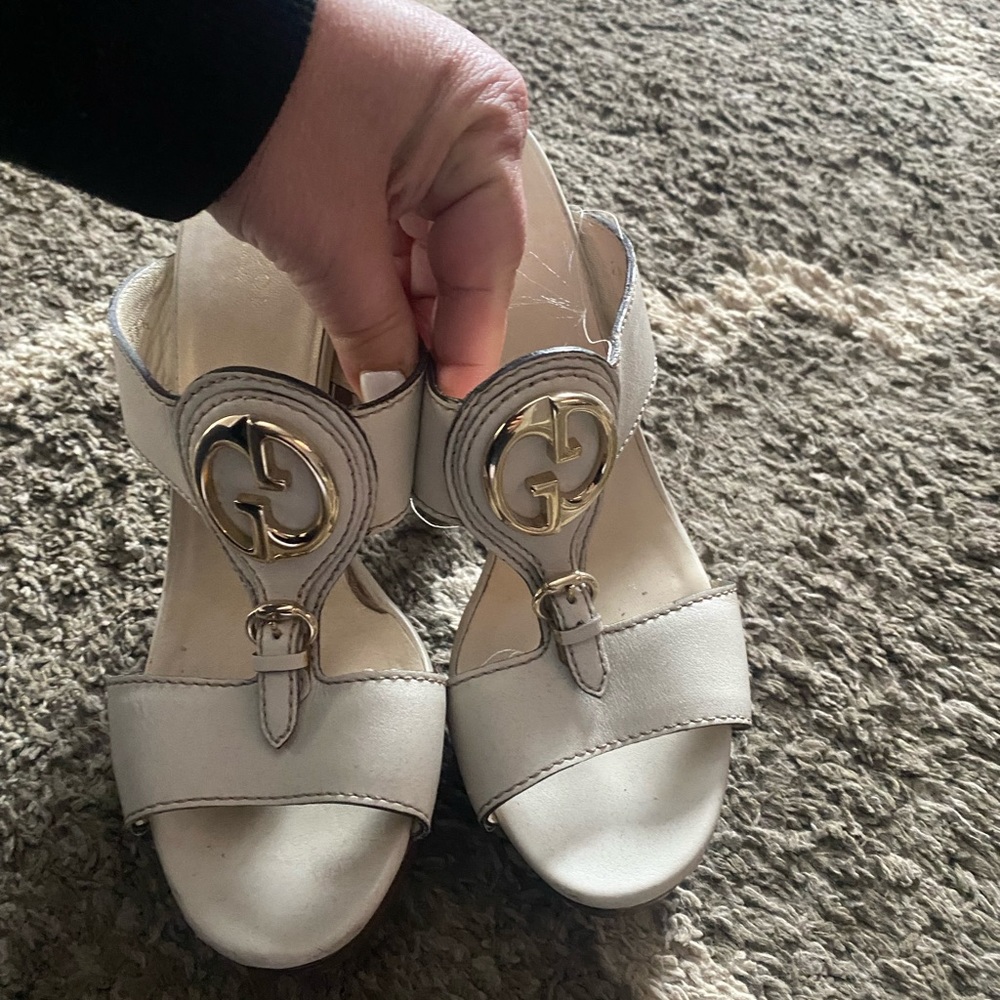 Gucci Slide Heels Sandals Size 37.5